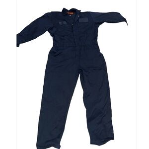 NWOT CINTAS Men's Navy Zip Front Cotton Coverall 42-RG